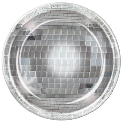 Assiettes à Repas - Boule disco - 9" - 8/Pqt