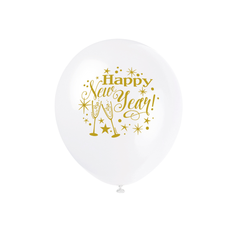 Ballons en Latex du Nouvel An - 12 po - 8/Pqt
