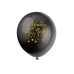 Ballons en Latex du Nouvel An - 12 po - 8/Pqt