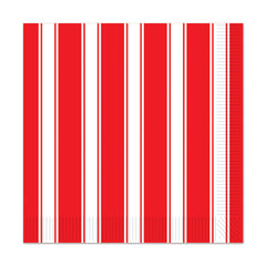 Serviettes de Table - Rayures rouge et Blanc - 16/Pqt