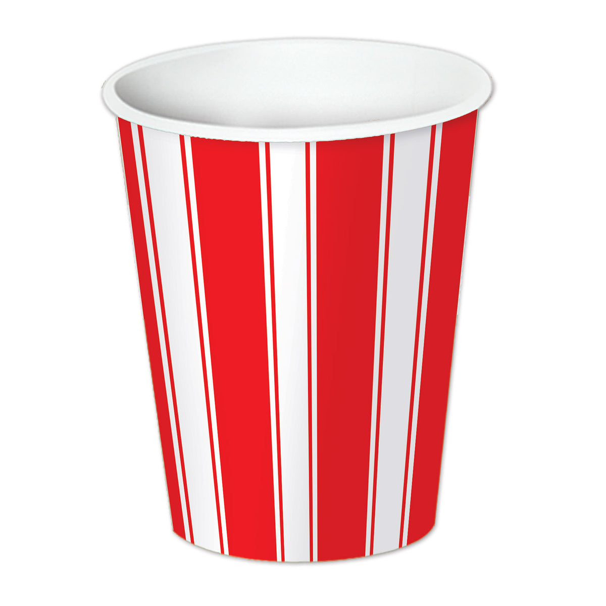 Verres en Papier - Rayures rouge et Blanc - 9oz - 8/Pqt