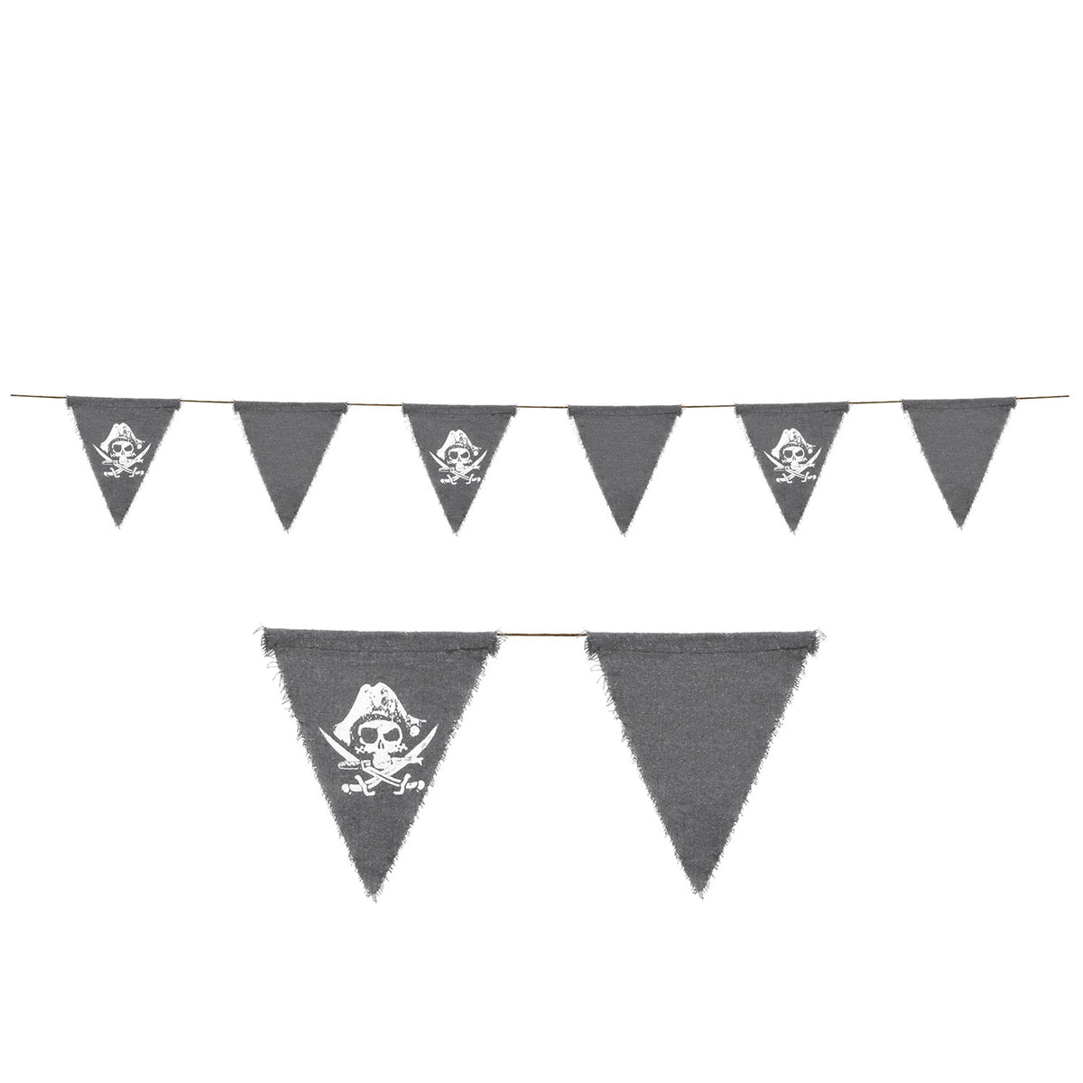 Bannière fanions en tissu - Pirate - 5" x 6'