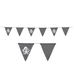 Bannière fanions en tissu - Pirate - 5" x 6'