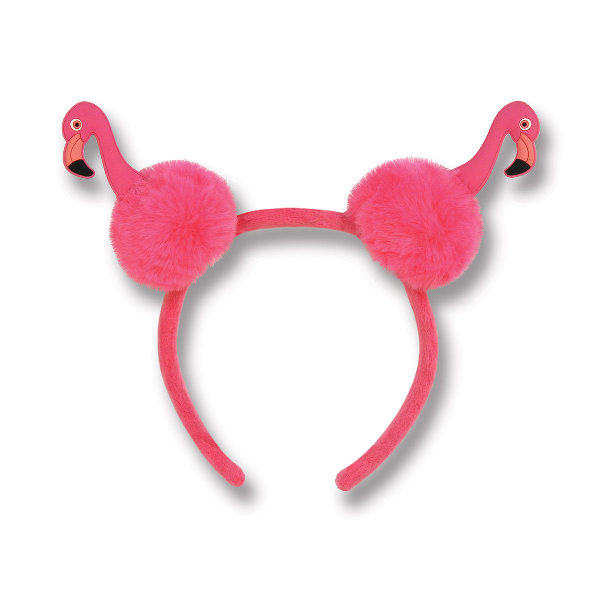 Serre-tête - Pompons flamant rose