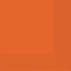 Serviettes de table - 2 épaisseurs - Orange - 40/Pqt