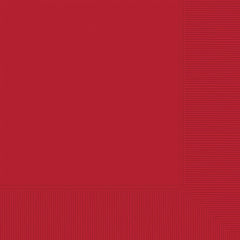 Serviettes de table - 2 épaisseurs - Rouge - 40/Pqt