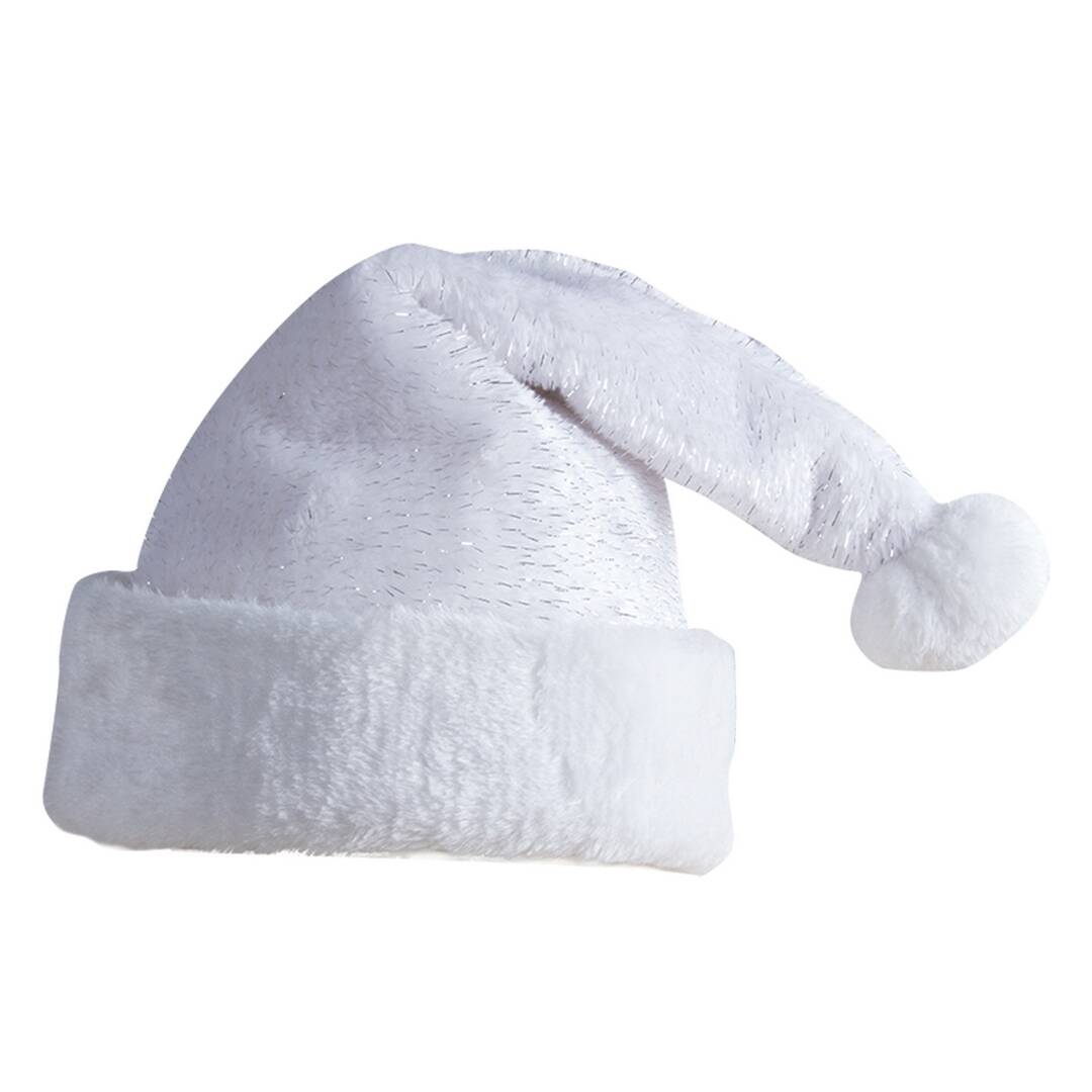 Bonnet de Noël - blanc argenté - adulte