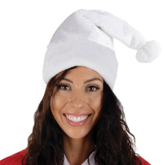 Bonnet de Noël - blanc argenté - adulte