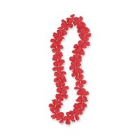 Collier de fleurs rouges