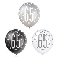 Ballons en latex - GLITZ 65 - 12" - 6/Pqt