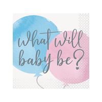 Serviettes à Breuvage – Gender Reveal Party – 16/Pqt
