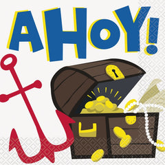 Serviettes de Table - Ahoy Pirate - 16/Pqt