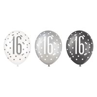 Ballons en latex - GLITZ 16 - 12" - 6/Pqt