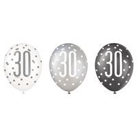 Ballons en latex - GLITZ 30 - 12" - 6/Pqt