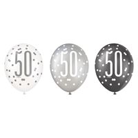 Ballons en latex - GLITZ 50 - 12" - 6/Pqt