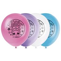 Ballons en latex - Poupée LOL - 12" - 8/Pqt