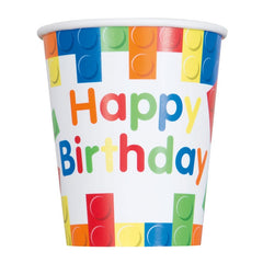 Verres en Papier - Bloc de construction - 9oz - 8/Pqt