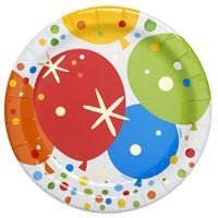 Assiettes à Dessert - Glitzy Or Anniversaire - 7" - 8/Pqt