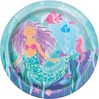 Assiettes à Repas - Sirène - 9" - 8/Pqt