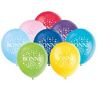 Ballons en latex - Bonne Fête - 12" - 8/Pqt