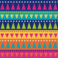 Serviettes à Breuvage - Fiesta Bohème - 24/Pqt 