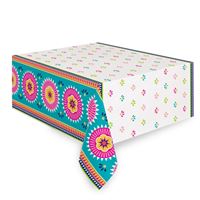 Nappe en Plastique - Fiesta Bohème - 54" x 84"