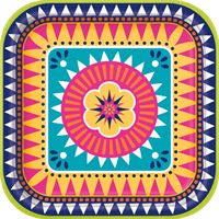 Assiettes à Repas - Fiesta Bohème - 9" - 8/Pqt