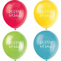 Ballons en Latex – Balloon Party Birthday – 12" – 8/Pqt