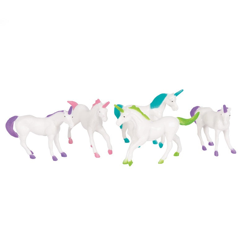 Figurines licorne en plastique - 8/Pqt