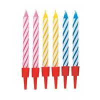 Bougies d’Anniversaire avec Supports - 20/Pqt