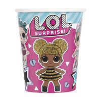 verres en Papier - Poupée LOL - 9oz - 8/Pqt
