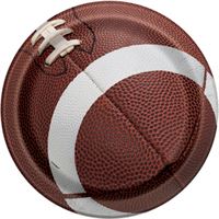 Assiettes à Repas - Football - 9" - 8/Pqt