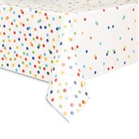 Nappe en plastique - Pois arc-en-ciel - 54" x 84"