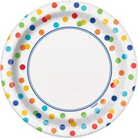 Assiettes à Dessert - Pois arc-en-ciel - 7" – 8/Pqt