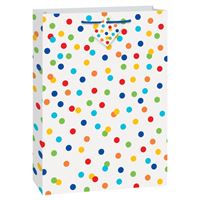Grand sac-cadeau - Pois arc-en-ciel