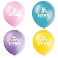 Ballons en latex - Licorne - 12" - 8/Pqt