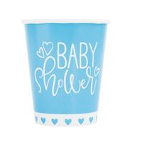 Verres en Papier - Shower Bébé - Bleu - 9oz - 8/Pqt