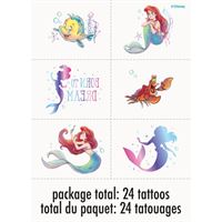 Tatouages La Petite Sirène de Disney – 24/Pqt