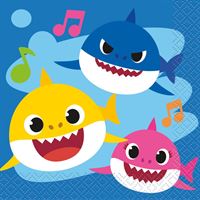 Serviettes à breuvage – Baby Shark – 16/Pqt