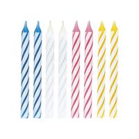 Bougies d’Anniversaire Spirales - Multicolores - 24/Pqt