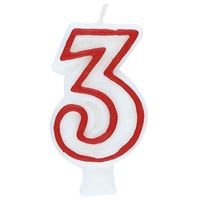 Chandelle d’anniversaire de luxe - chiffre 3
