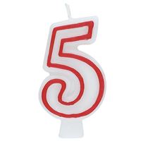 Chandelle d’anniversaire de luxe - chiffre 5