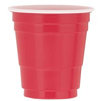 Verres à shooter en plastique - Rouge - 20/Pqt