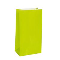 Sacs surprise en papier - Vert lime - 12/Pqt