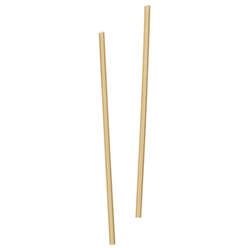 Pailles en papier - Or - 10/Pqt