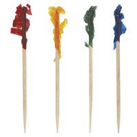 Piques décoratifs à franges – Assortis – 50/Pqt