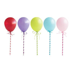 Décorations de gâteau - Ballons sur tiges – 5/Pqt