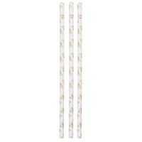 Pailles en papier - Motif Diamant - Or - 10/Pqt