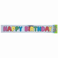 Bannière métallisé - Happy Birthday - 12'