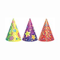 Chapeaux kaléidoscope – Assortis – 6/Pqt